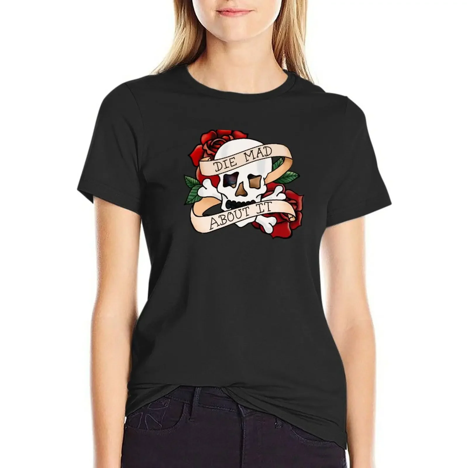 

Die Mad About It T-Shirt anime clothes Short sleeve tee anime new edition t-shirt dress for Women sexy