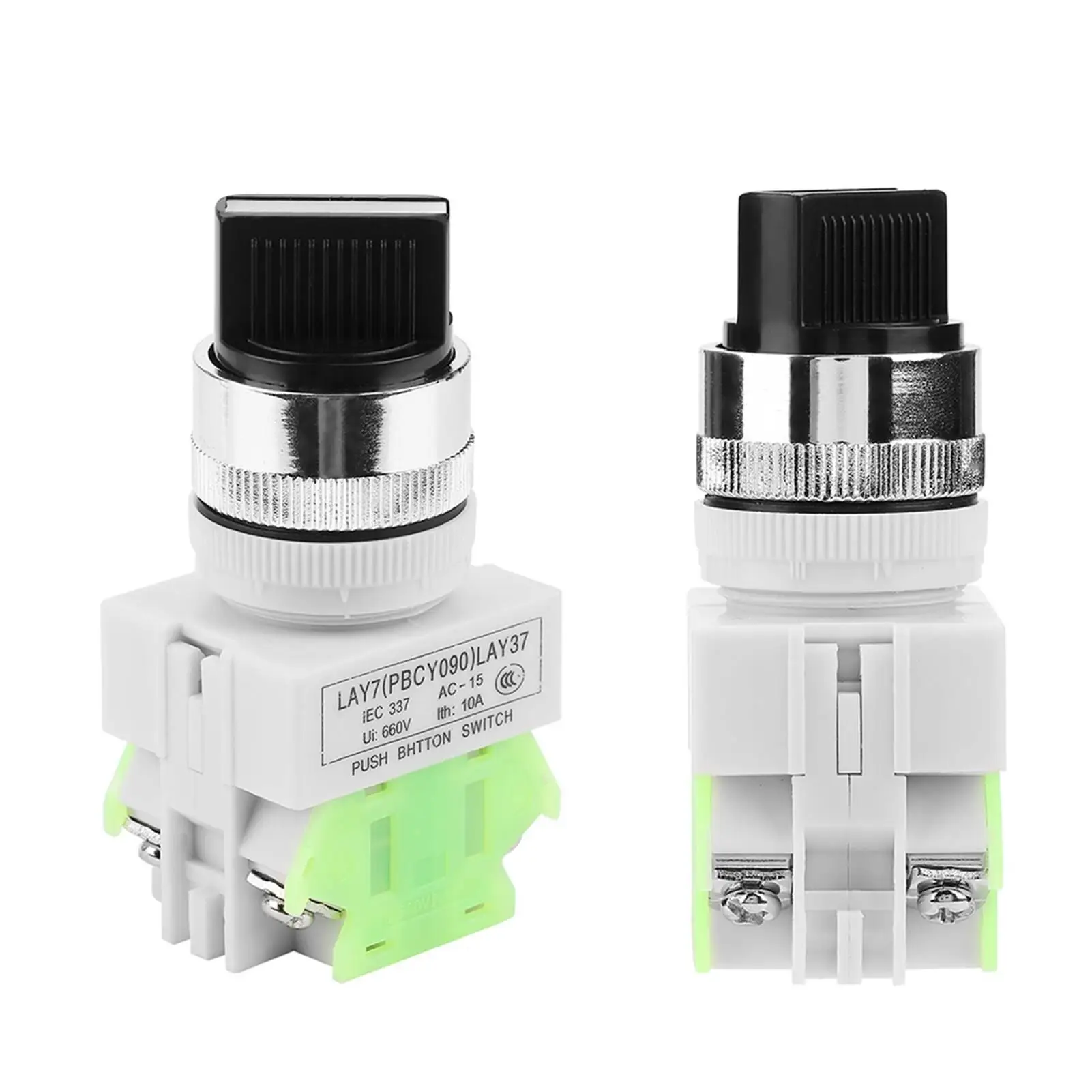 AC 220V 5A 3 posiciones mantenidas interruptor selector autobloqueo 2NO 1NC función de bloqueo automático