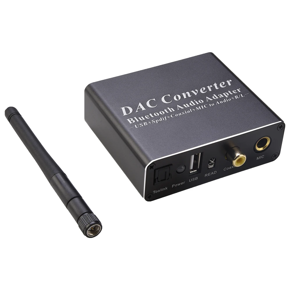 192 كيلو هرتز DAC محول رقمي بصري محوري Toslink إلى التناظرية L/R RCA 3.5 مللي متر جاك محول صوت محول مع التحكم في مستوى الصوت