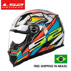 LS2 FF358 Full Face Motorcycle Helmet ls2 motocross racing helmets ECE Certification man woman casco moto casque