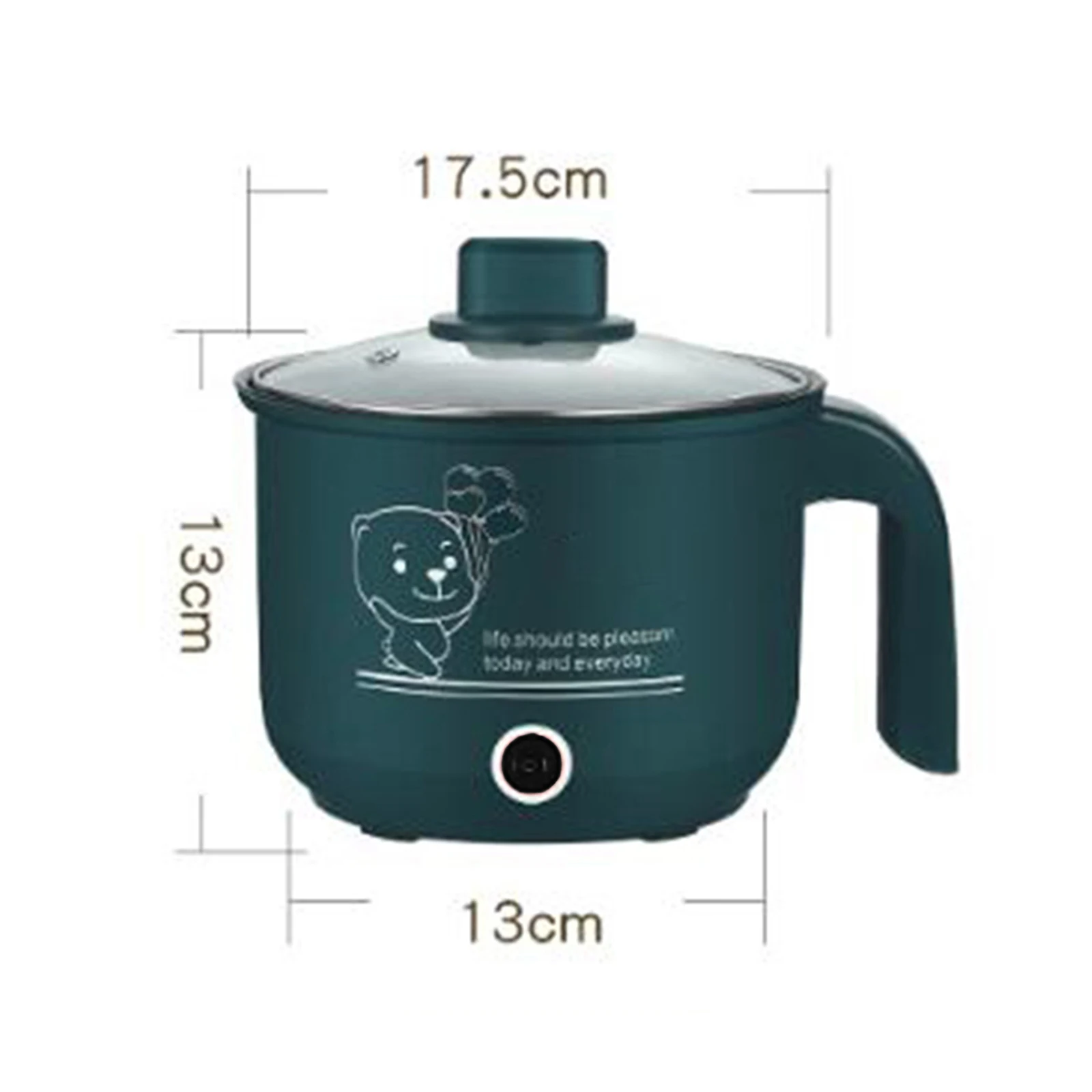 1, 8L 1-2 orang Mini kompor listrik makanan mie lapisan tunggal/ganda multifungsi anti-lengket panci mesin memasak uap untuk rumah