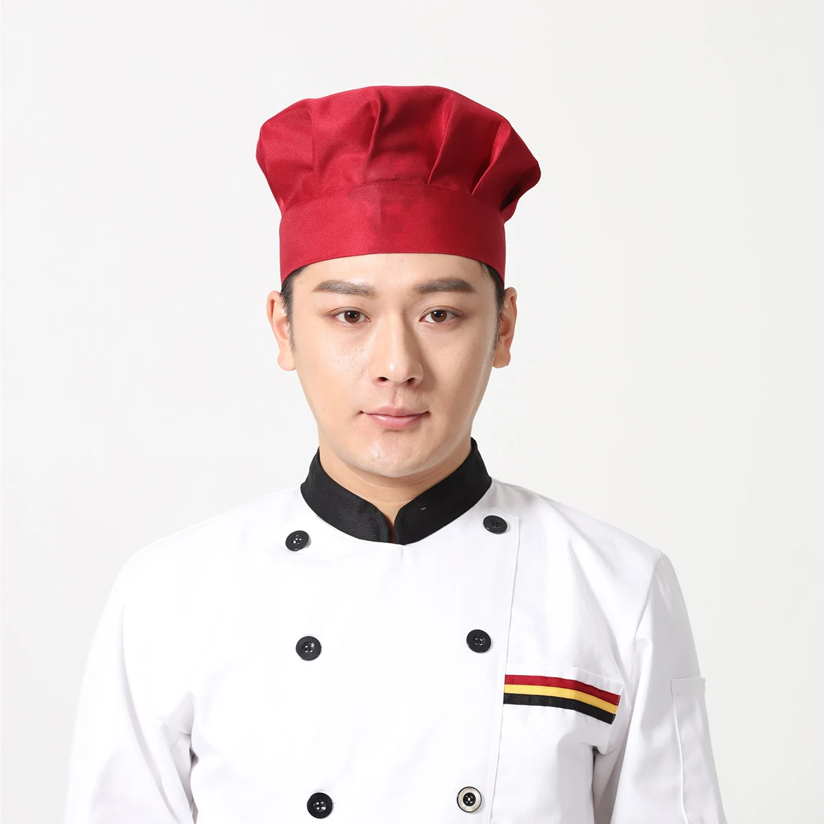 

Adjustable Chef Hat Mushroom Cap Premium Cotton Work Hat for Cooking Baking Restaurants School Comfortable Headwear