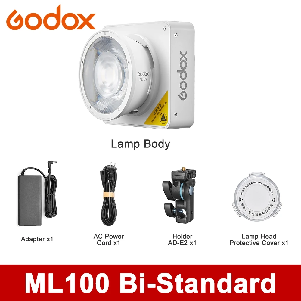 Godox ML100Bi Bi-Color LED Light 120W Onboard & App Control Portable Photography Lamp for Video Recording Live Streaming