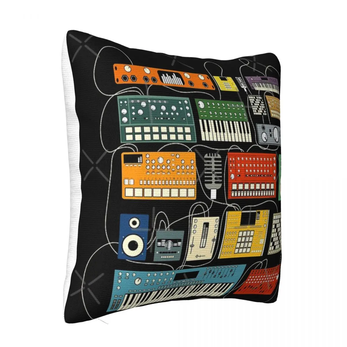 Electronic Musician With Synthesizer And Pillowcases Pillows Cover Decorative Pillowcase Pillow Case Pillow Cover