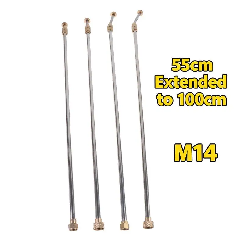 Stainless Steel Telescopic Spraying Rod 0.55-1M Non-slip Copper Joint for Electric Hand Patio Maintenance Sprayer