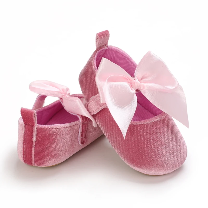 Chaussures de Princesse à Nministériels d Plates pour Nouveau-Né Fille, Semelle en Caoutchouc Souple, Premiers Pas, Printemps et Automne