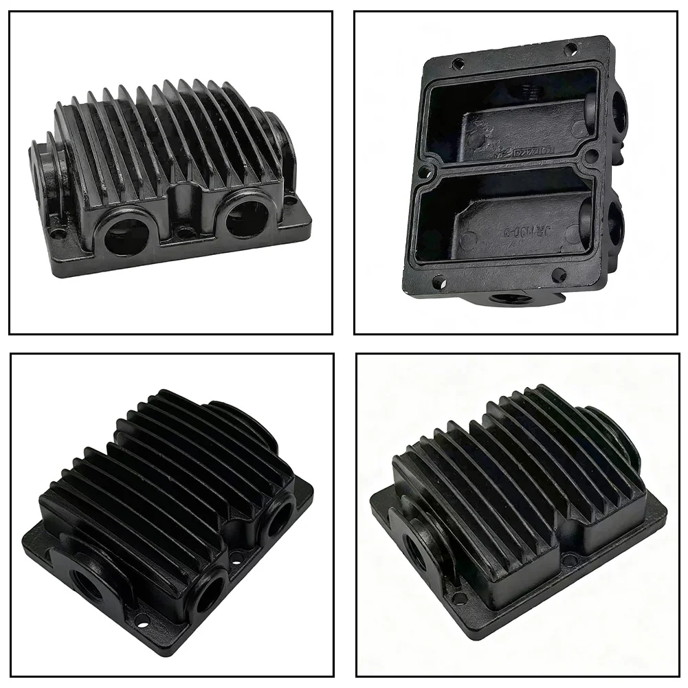 For Compressor Repair Air Compressor Head Oil-Free Pump Part Replacement Part Mute Oil-Free Cylinder Replacement Metal Material