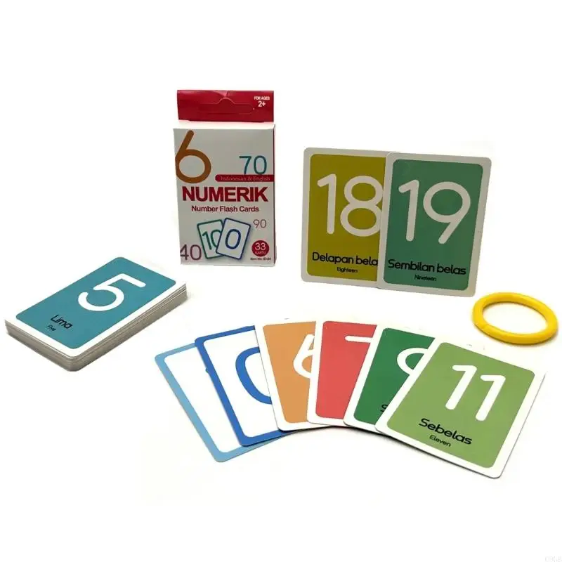 

33Pcs Bilingual Language Flashcards For Kids Indonesian English Animal Words Fun Learning Tool For Home Or Classroom