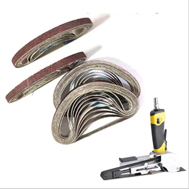 10pcs muslimate Belts abrasivo per la molatura della lama per la lavorazione del legno in metallo adatto per la macchina pneumatica per nastri di sabbia