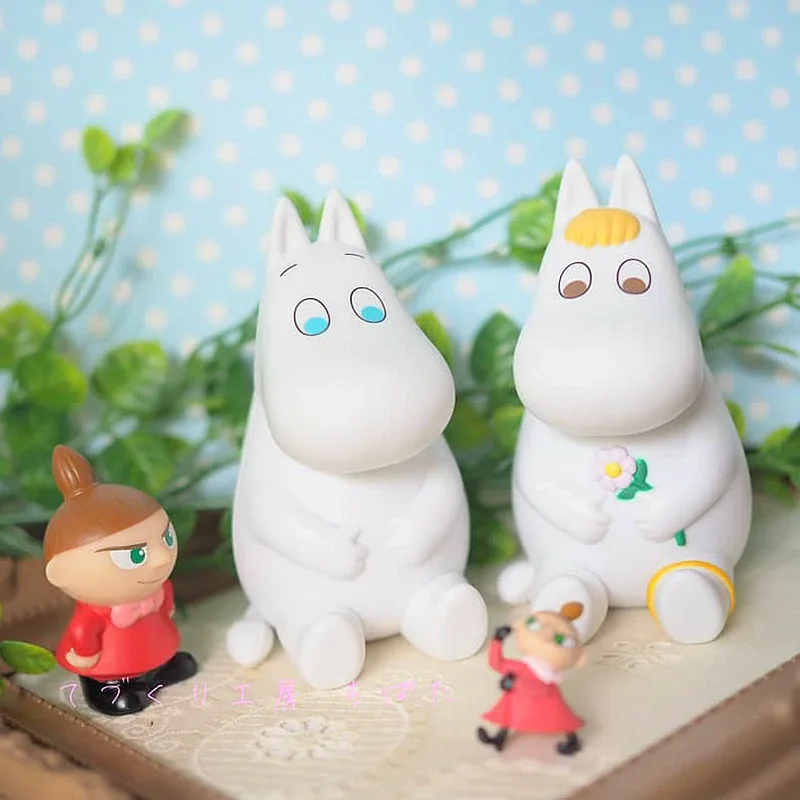 Bandai Original 3Pcs Capchara Premium Gashapon Moomin Action Figure Toys For Kids Gift Collectible Model Ornaments