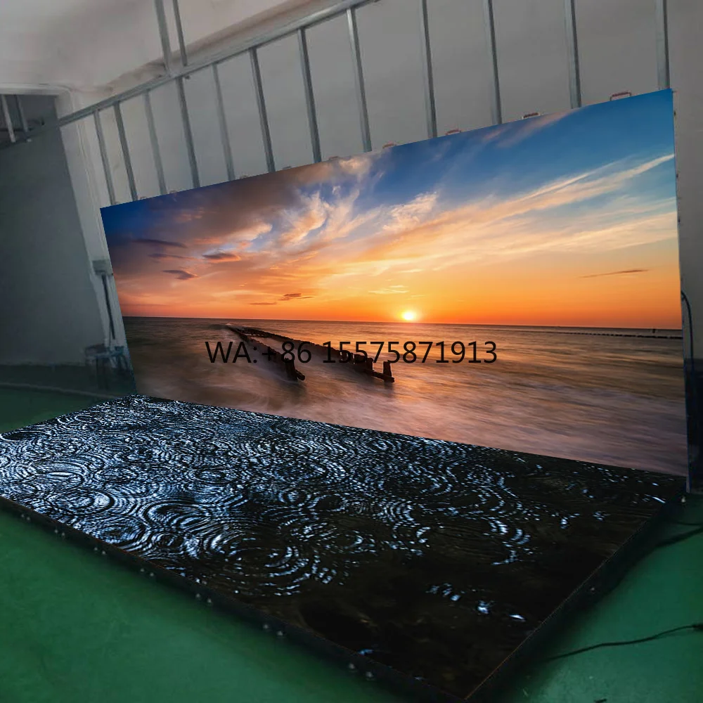 Customizable Interactive LED Floor Tile Screen 500 X 1000 Display Video Wall Outdoor Floor Tile Display High Brightness LED Pane