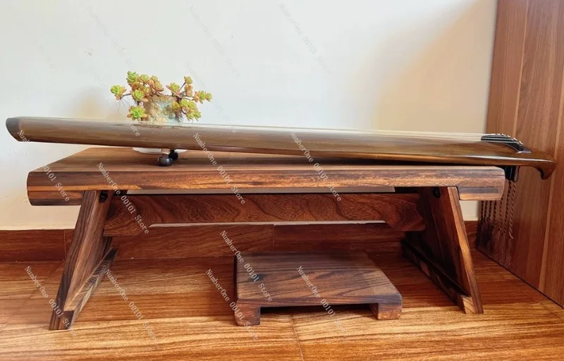 Handcrafted Guqin Table and Stool Portable Solid Wood