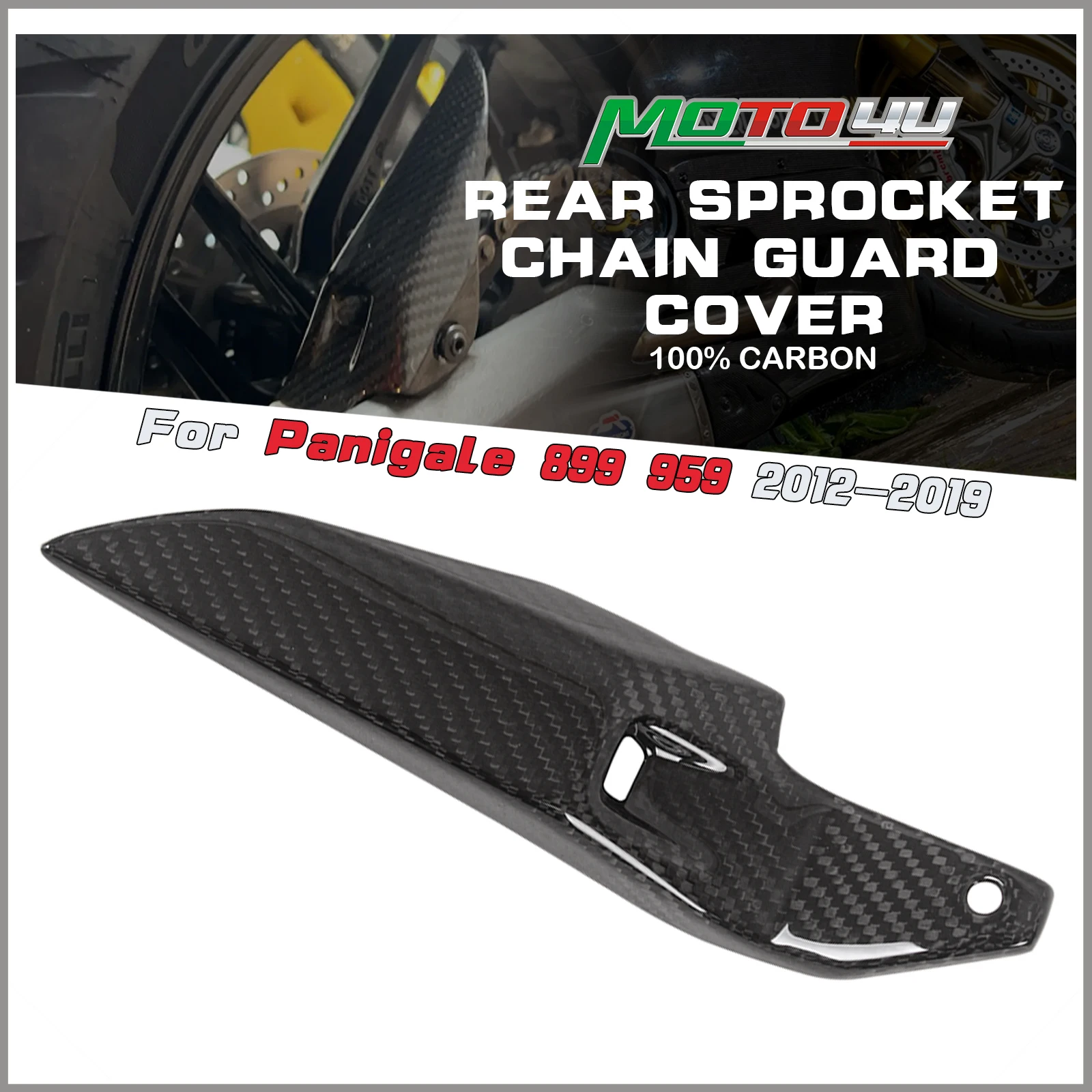 

For Ducati Panigale 899 959 2019 100% Carbon Fiber Rear Sprocket Chain Guard Cover Protection Motorcycle Chain Mud Guard Covers