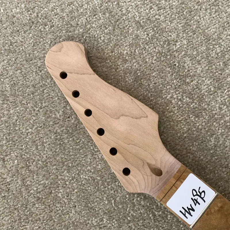 HN495 Unfinsihed Roasted Maple  Electric Guitar Neck 21 Frets Rosewood Trusseod Inlay for DIY Guitar Part