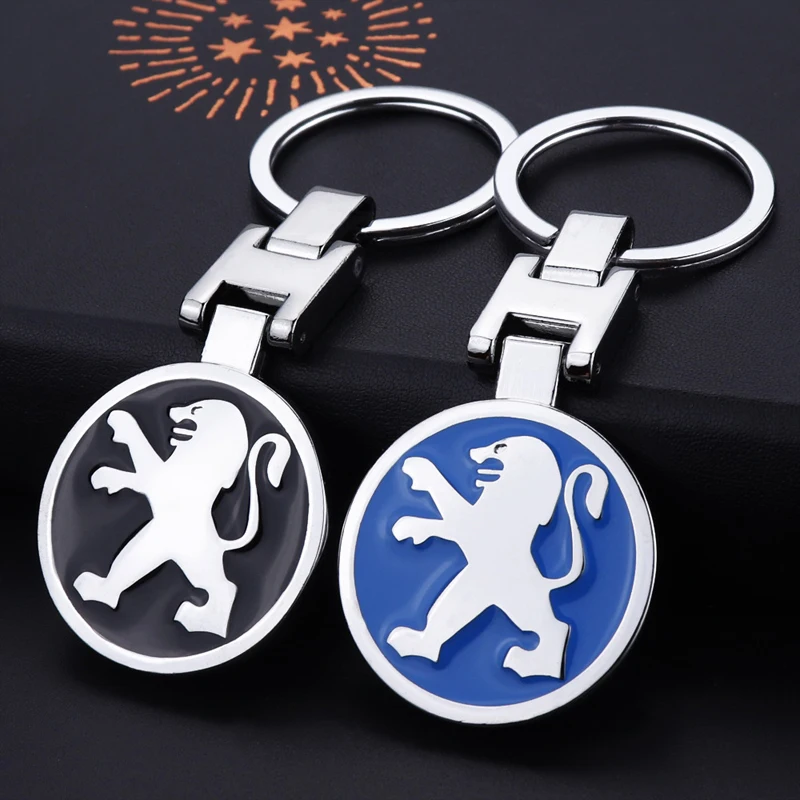 Metal Car Keychain Pendant Buckle Key Ring Chain Hanging Pendant Gift For Peugeot 307 206 308 207 406 407 408 508 3008 Accessory