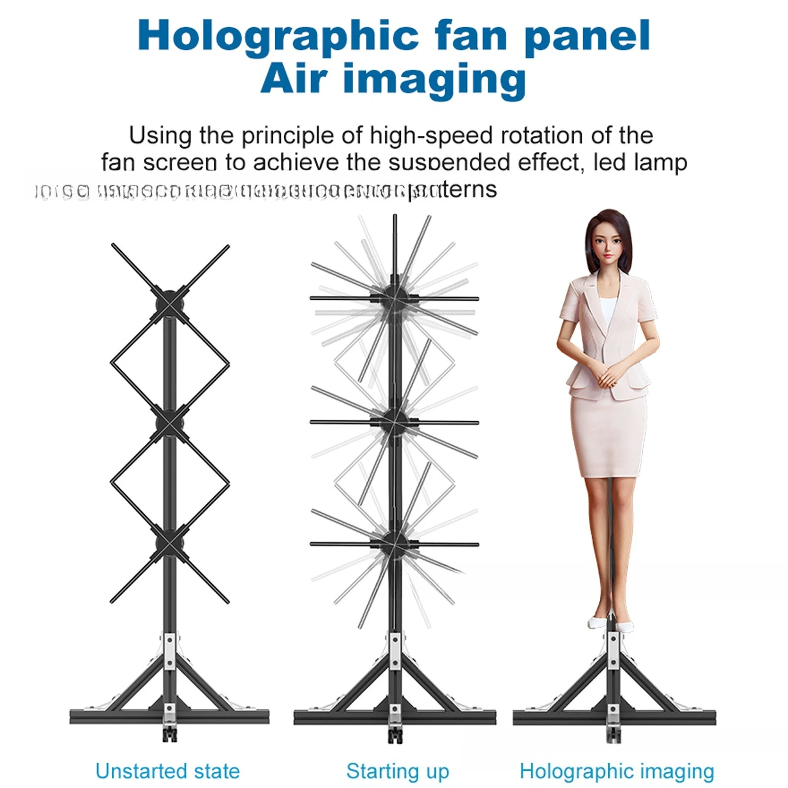 Lampu LED mesin iklan holografik