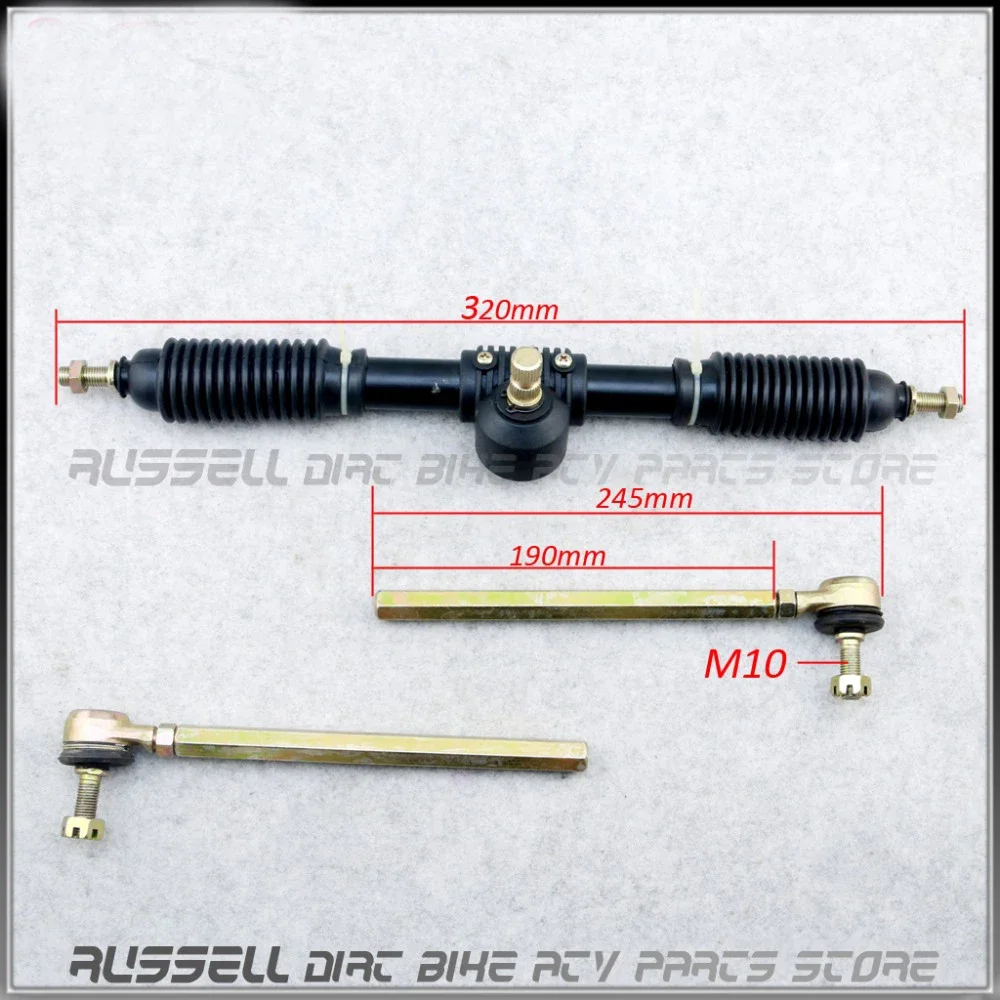 Go Kart 300mm Steering Wheel 320mm Assembly Full Steel Gear Rack Pinion