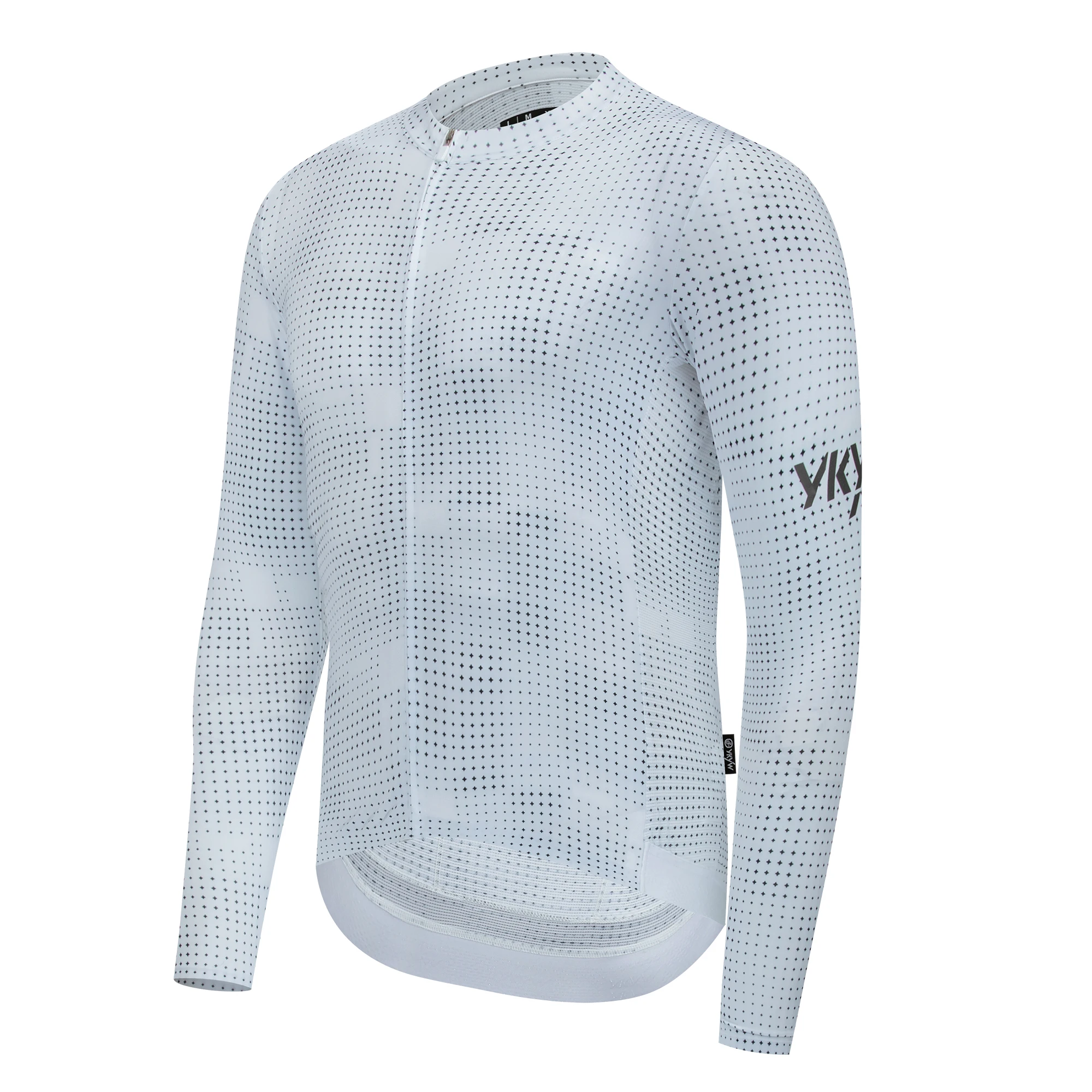 YKYWBIKE Herren Nahtloses Langarm-Radtrikot UPF 50+ Atmungsaktiv Schnelltrocknend MTB-Fahrradshirt Rennrad-Oberteil für Frühling Herbst – Detail 15