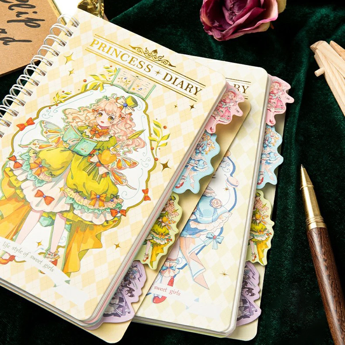 A5 Coil Book Bronzing Cover Anime Characters Kawaii Journal Notebook Writing Pads Korean Stationery for Students School Supplies