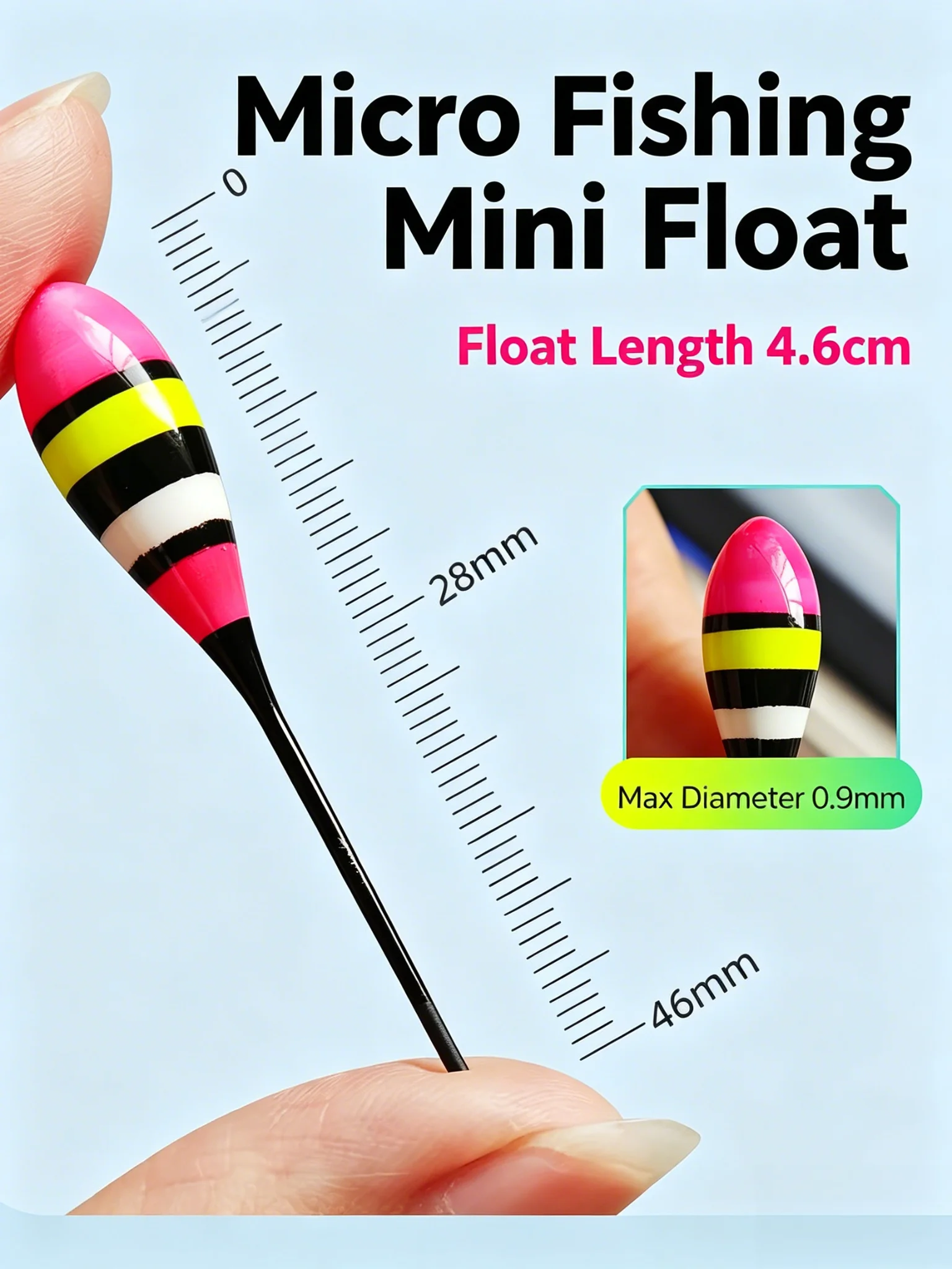 Gebrauchsfertige Stream Float Rig Einzelhaken von Akita Fox, 0,2 g gewichtet, für Mikrofischen auf Forellen, Panfish und Minnows. – Detail 4