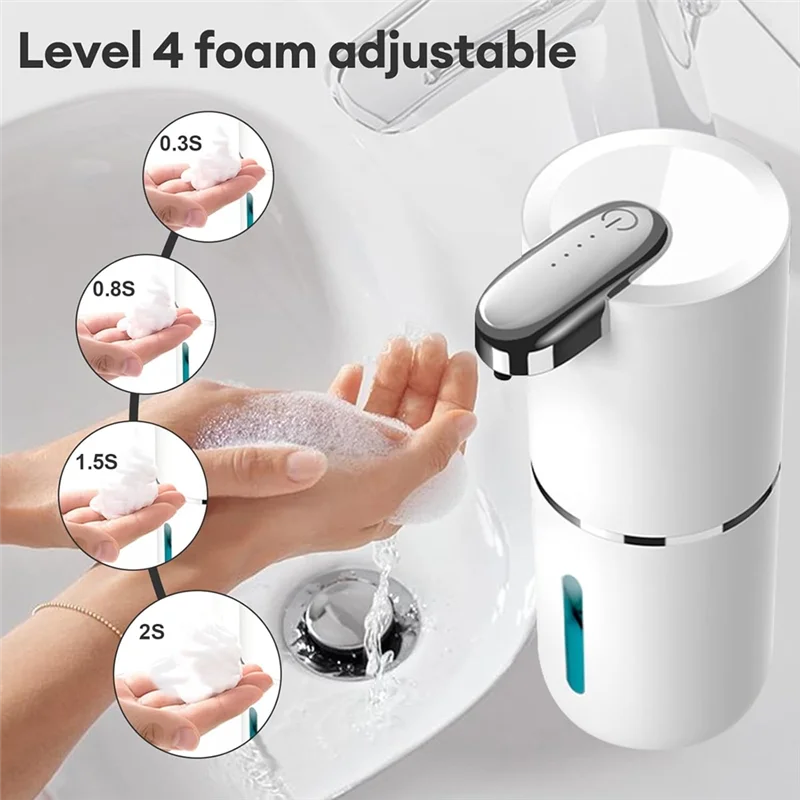 

ABKD автоматический дозатор мыла 380 мл бесконтактный дозатор жидкого мыла USB перезаряжаемый дозатор пенящегося мыла для ванной комнаты A