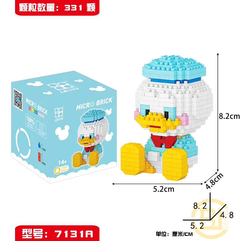 Disney Mickey and Minne Microparticle Bricks DIY Mickey Mouse Building Blocks Model Assembled Toys Children\'s Gifts