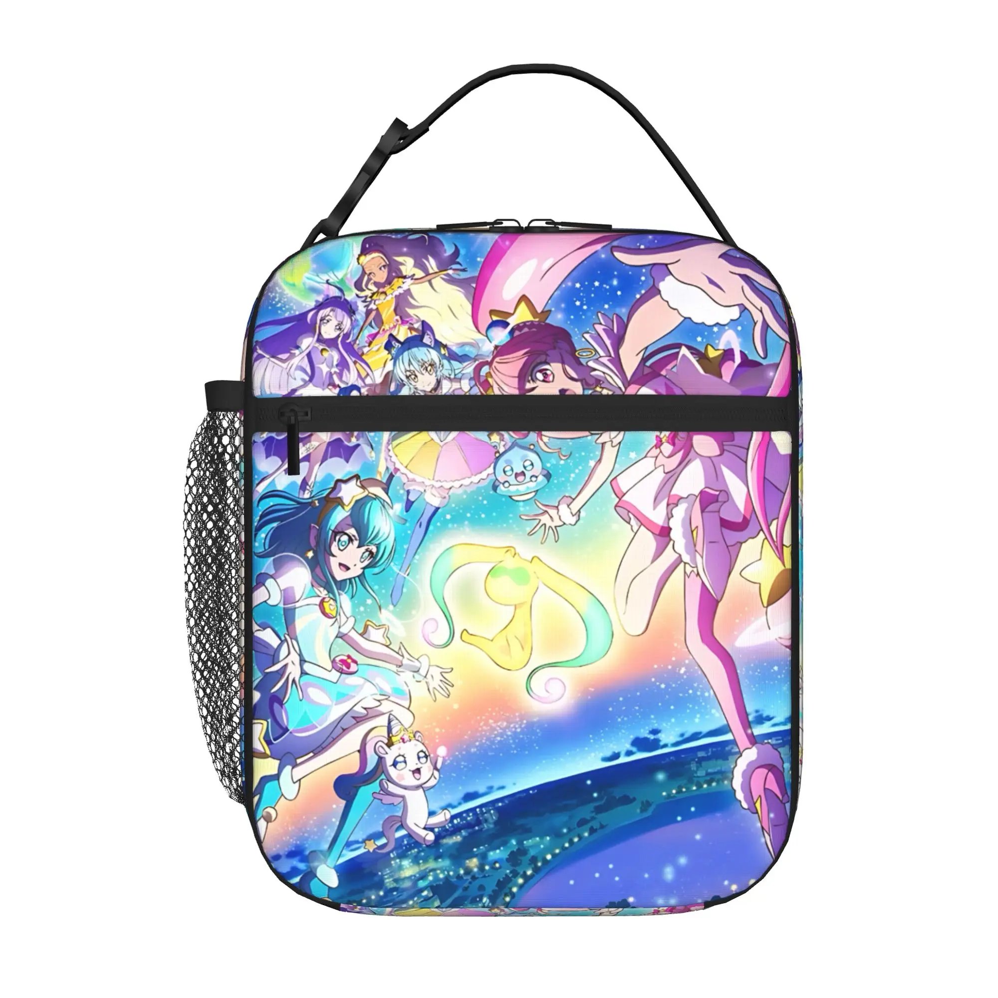 1 Piece Zipper Closure Prince Storage Bag Pocket Pretty Cure Series  School Lunch Food Box Reusable For Lunch Food Bag