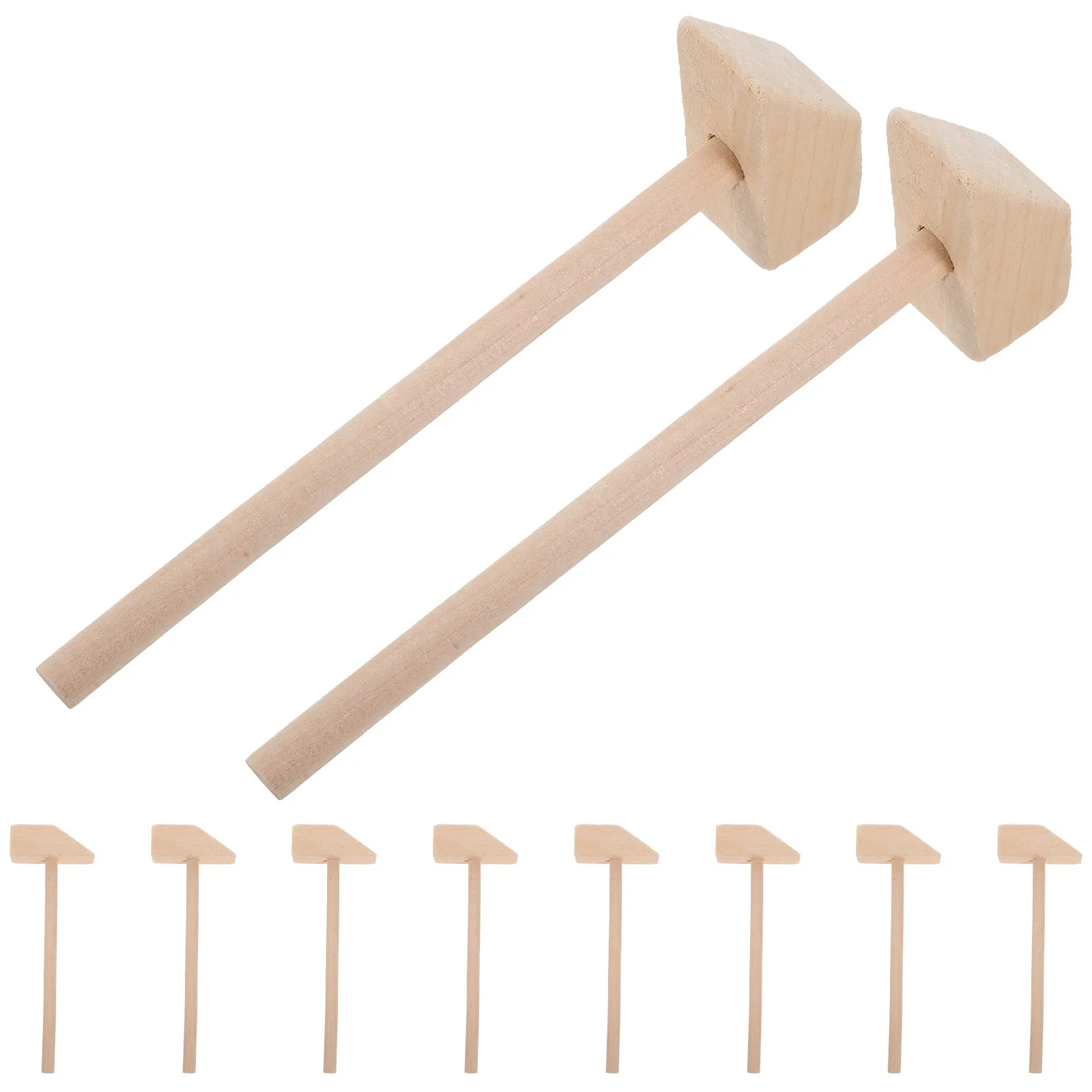 ค้อนไม้ขนาดเล็ก 10 ชิ้น น้ำหนักเบา จับถนัดมือ ช่วยเสริมสร้างกล้ามเนื้อ ฝึกการใช้มือ ออกกำลังกาย ค้อนไม้