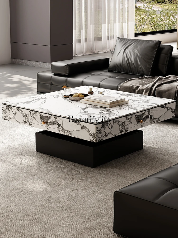 

Mahjong table, coffee table, dining table, integrated dual-purpose household small apartment, liftable rock slab