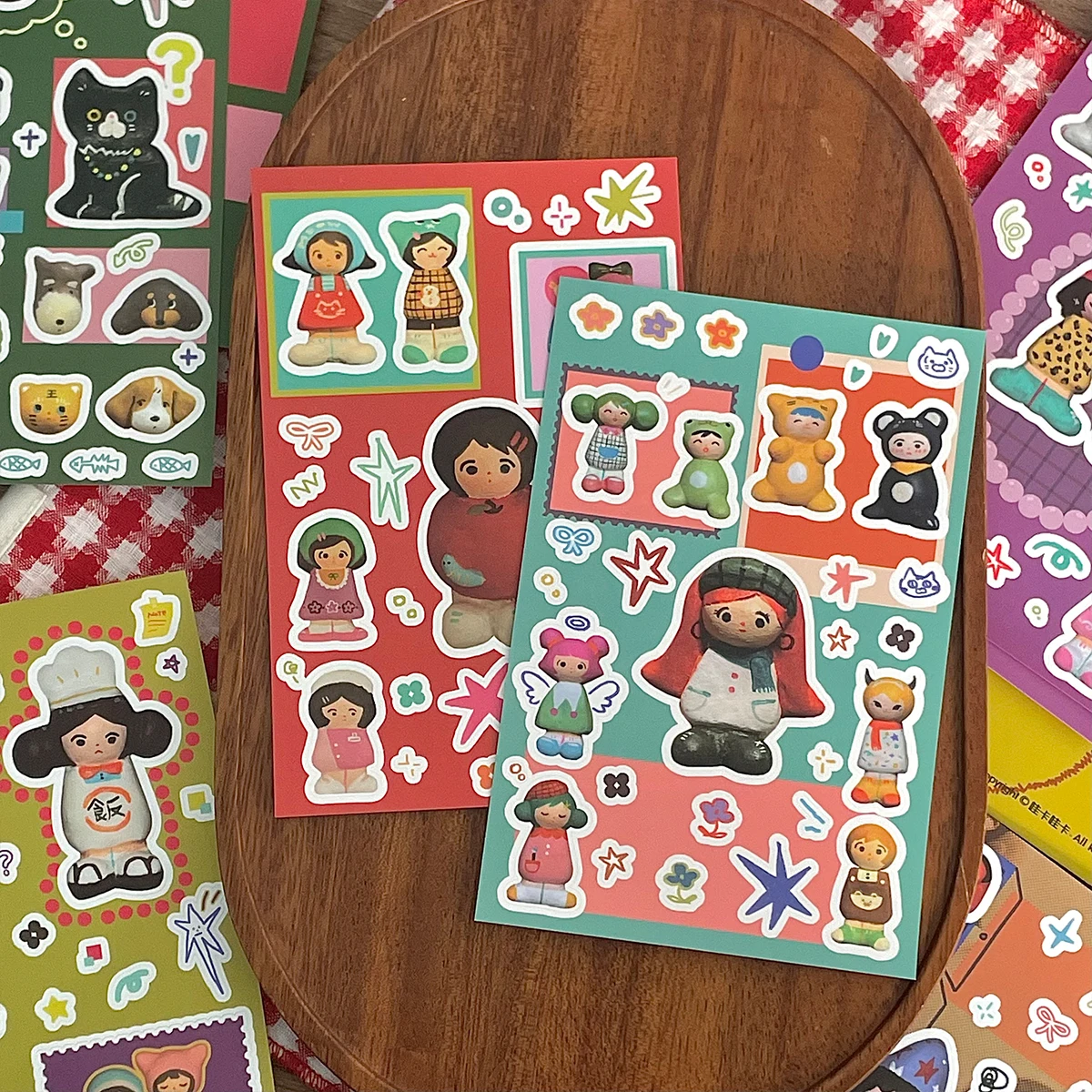 WAKAWAKA 3D Style Clay wardrobe Stickers Cute Deco Scrapbook