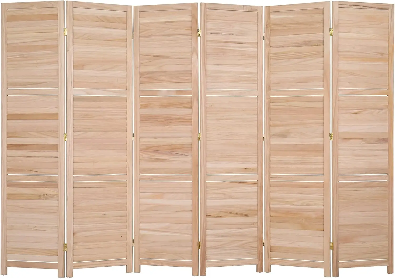 

Wood Room Divider Privacy Screen, 5.9 Ft Tall Folding Partition Wall Divider, Indoor Freestanding Hinged Space Separator