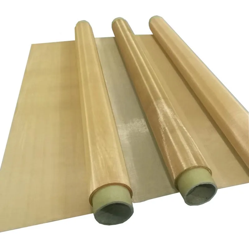 200 500 1000 Mesh Brass Wire Mesh Woven Filter Cloth Radiation Protection EM Signal Shielding Brass Screen for Paint Filtration
