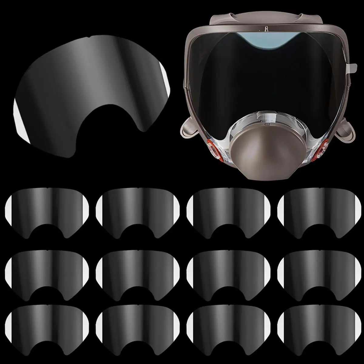 A13M 50 Pcs Peel Off Lens Cover Shield Cover Respirator Mask Protective Cover Compatible for 6885, 6000, 6700, 6800 Series