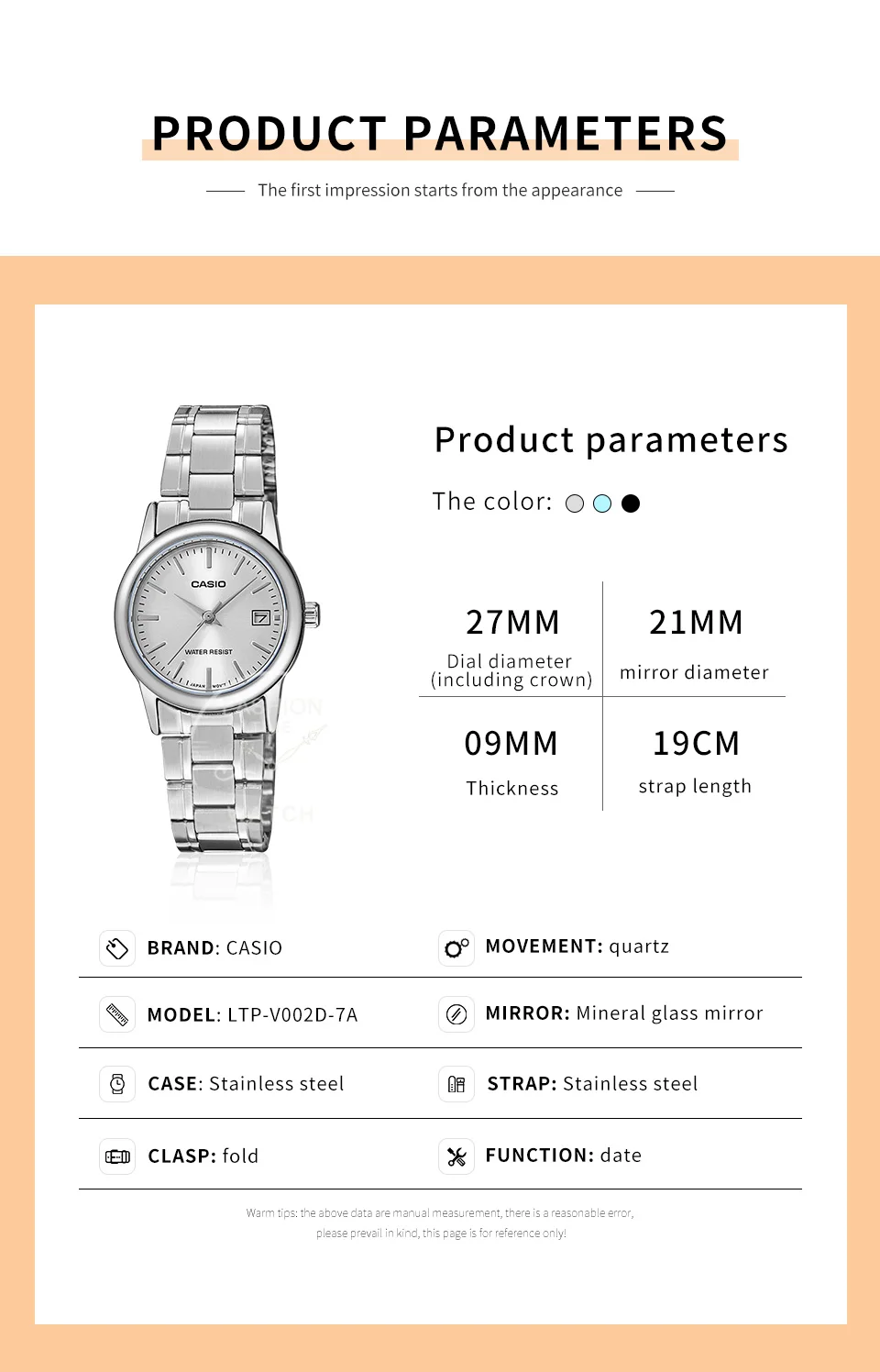 Casio Watch Women Watches Simple Pointer Quartz Watch Fashions Style New for 2025