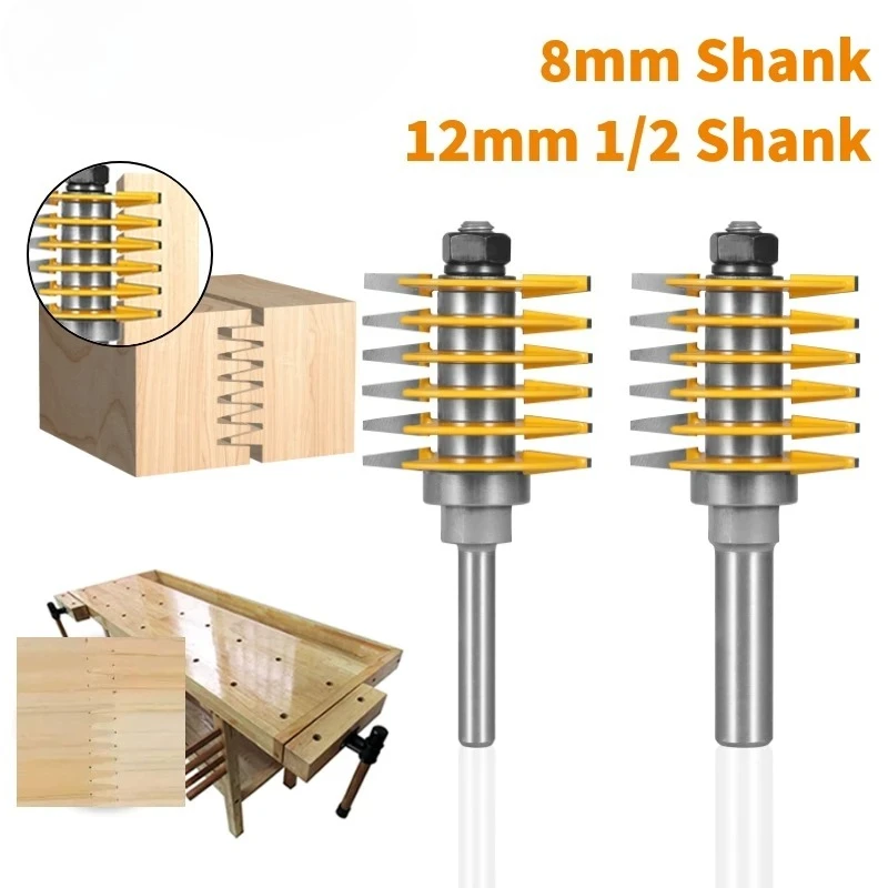 

For Wood Bit Face Mill End Mill 2 Teeth Adjustable Finger Joint Router Bit Woodworking Milling Cutter