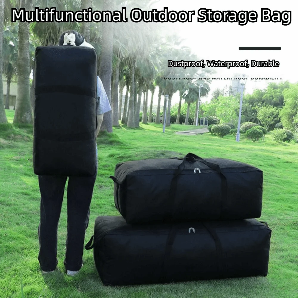 

55L/100L/150L Extra Large Capacity Travel Bag Waterproof Reinforced Handles Oxford Cloth Hiking Handbag Foldable