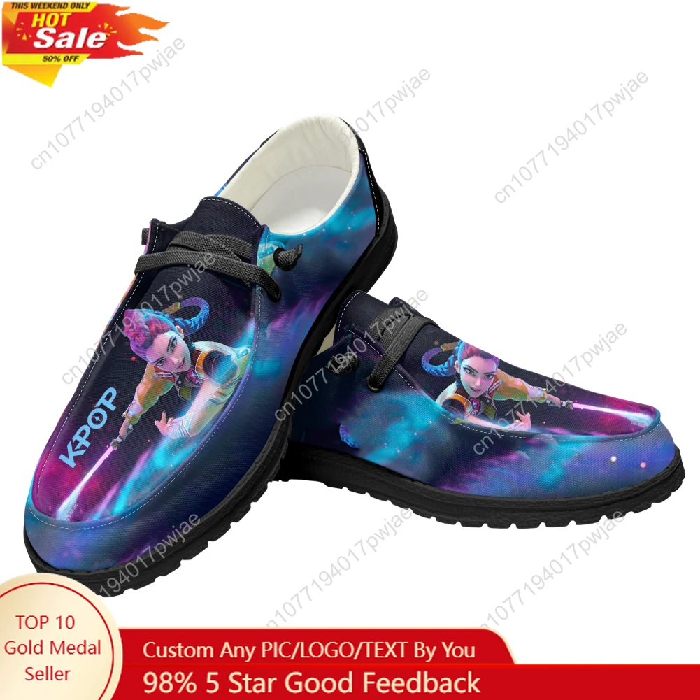 

KPop Demon Hunters Rumi Casual Shoes Mens Womans Flat Shoe Breathable Outdoor Lightweight Footwear Couple Custom Made Shoes