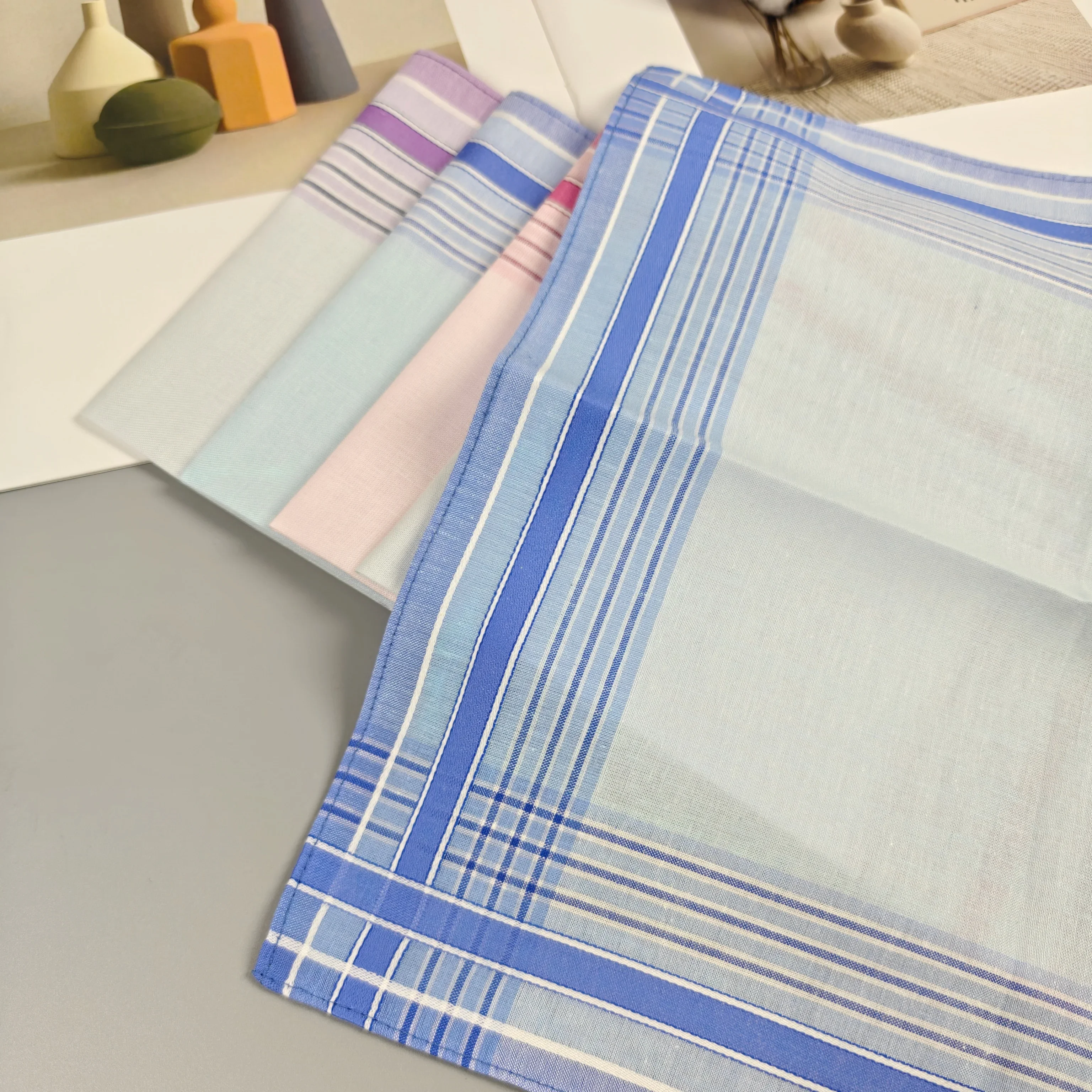 7 قطعة الغزل مصبوغ رقيقة النسيج الساتان منديل أسبوع واحد دعوى 29 سنتيمتر/11.4in مجموعة عصرية ل الأعمال لباس غير رسمي