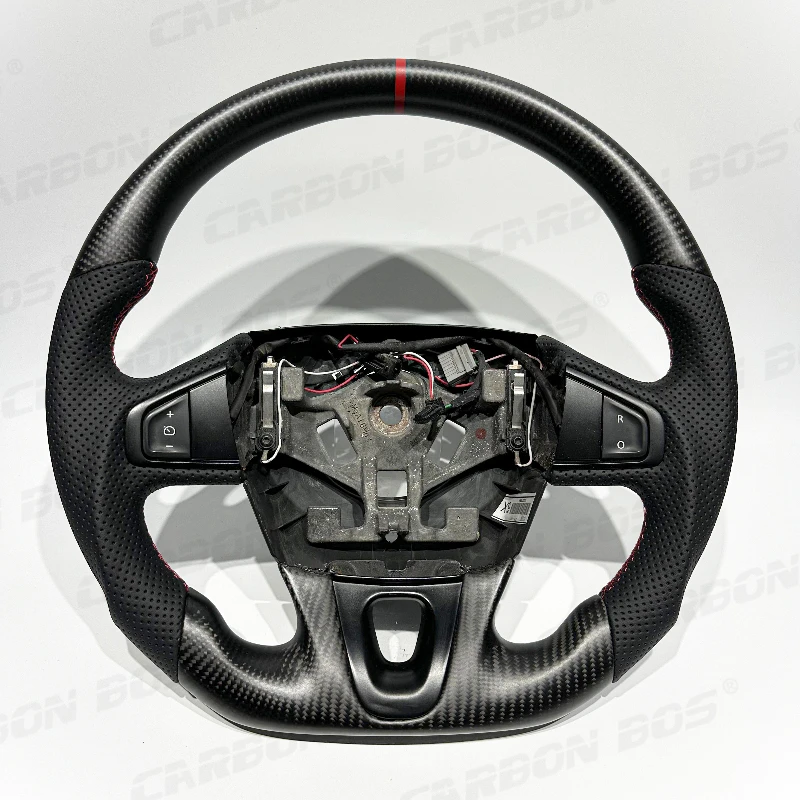 

Carbon Bos Matte Carbon Fiber Sport Racing Steering Wheel for Renault Megane RS Exquisite Design for Renault Megane 3 Perforated