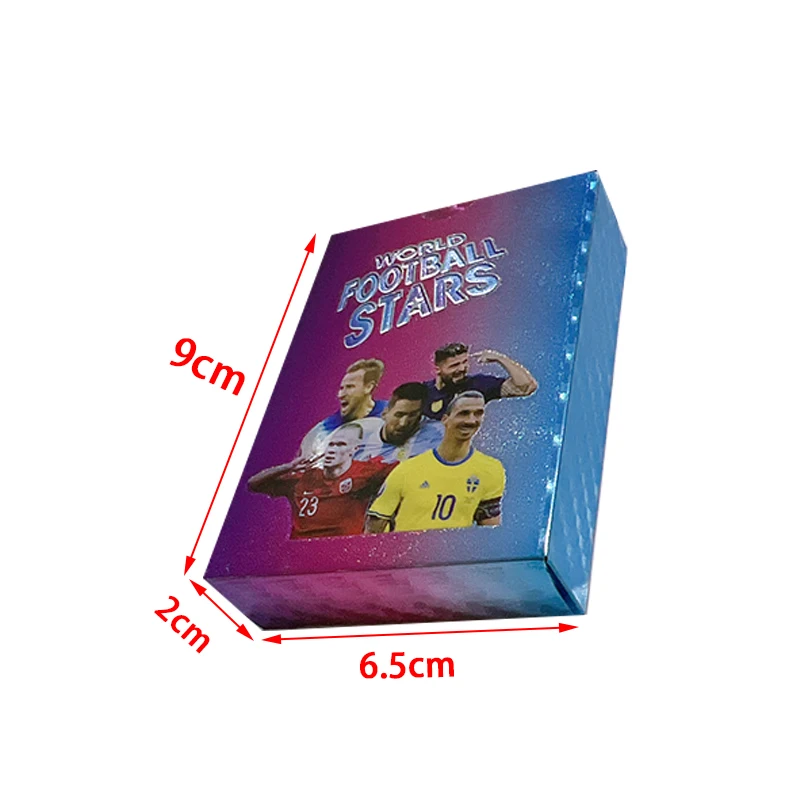 27/55 Pcs World Football Stars Limited Edition Gold Cards Plastic Material Football Player Toys Card Children\'s Fan Gifts Pack