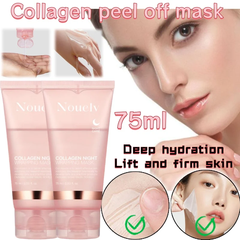 

Collagen Night Wrapping Mask Collagen Tear-off Mask Deep Nourishing Hydration Repair Lifting Firming Skin Cleansing Mask 75ml