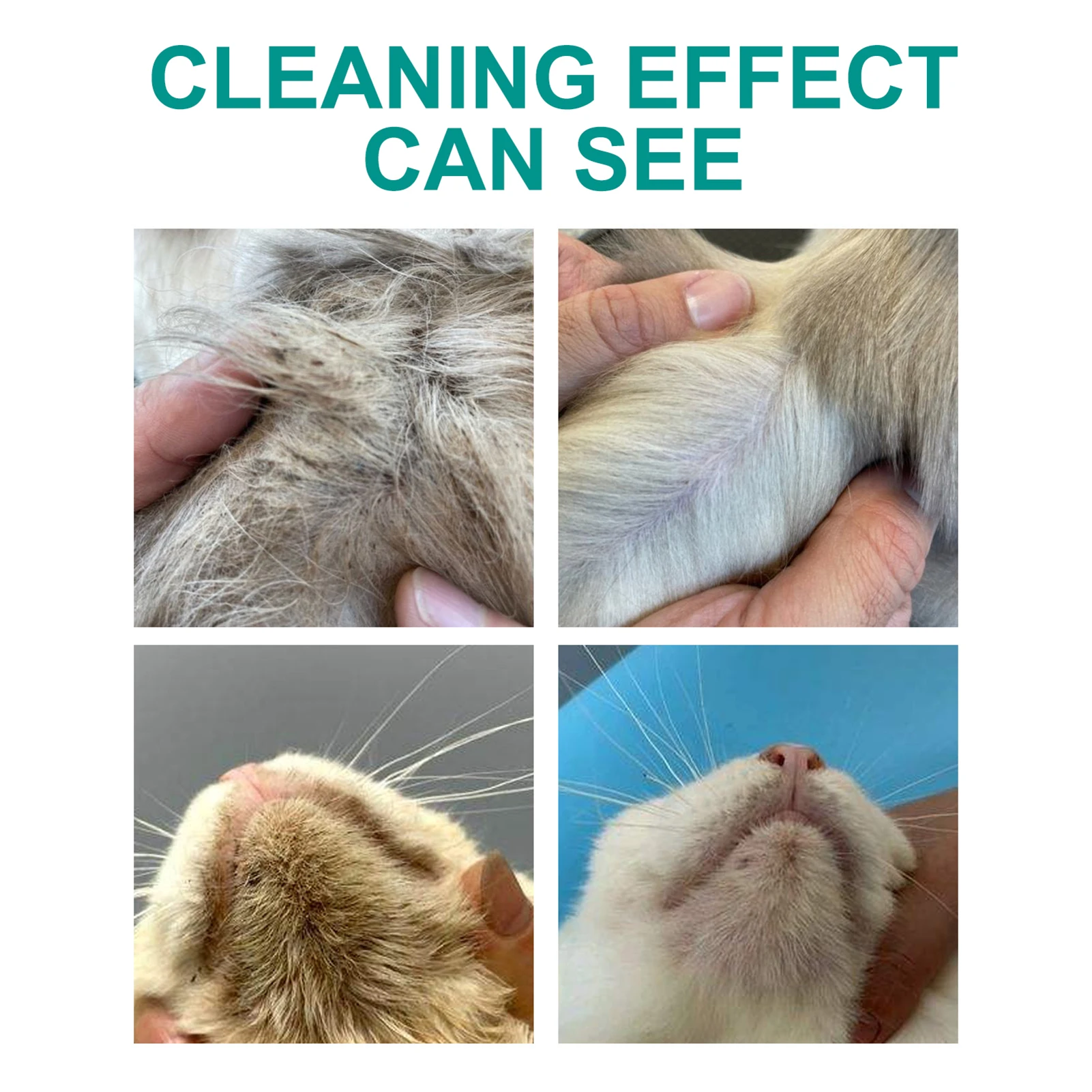 Pet Grooming Glove Wipes Pet Wipes Cleaning Massage Gloves Easy Deep Cleaning Pet Paws Face Body Wipes Gloves Gently Removes