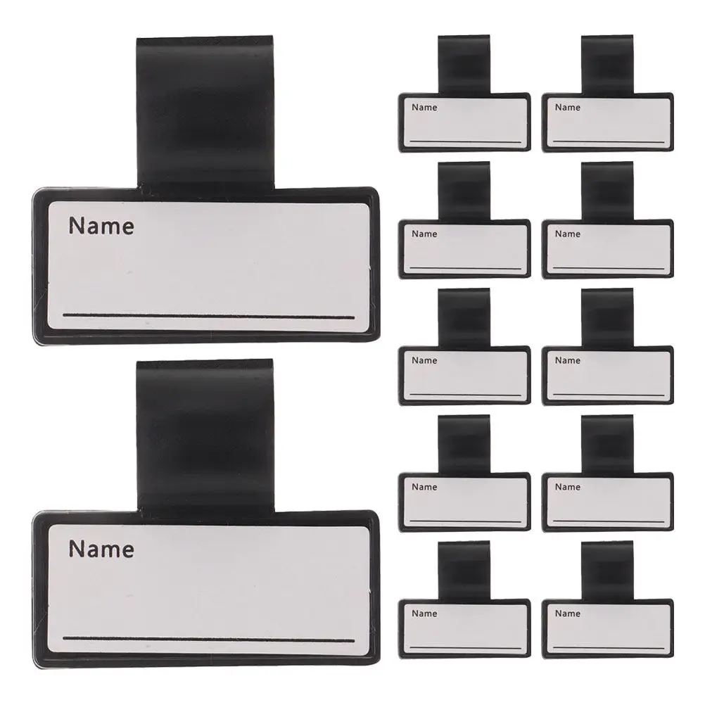 

12 шт. пластиковых износостойких держателей для именных бейджей на стетоскоп, с надежным зажимом, медицинские идентификационные бирки для медсестер