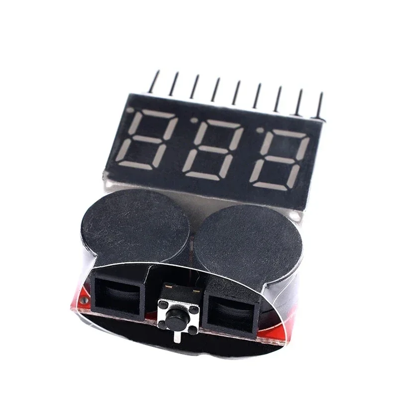 5pcs 1-8S Lipo/Li-ion/Fe RC helicopter airplane boat etc Battery Voltage 2 IN1 Tester Low Voltage Buzzer Alarm