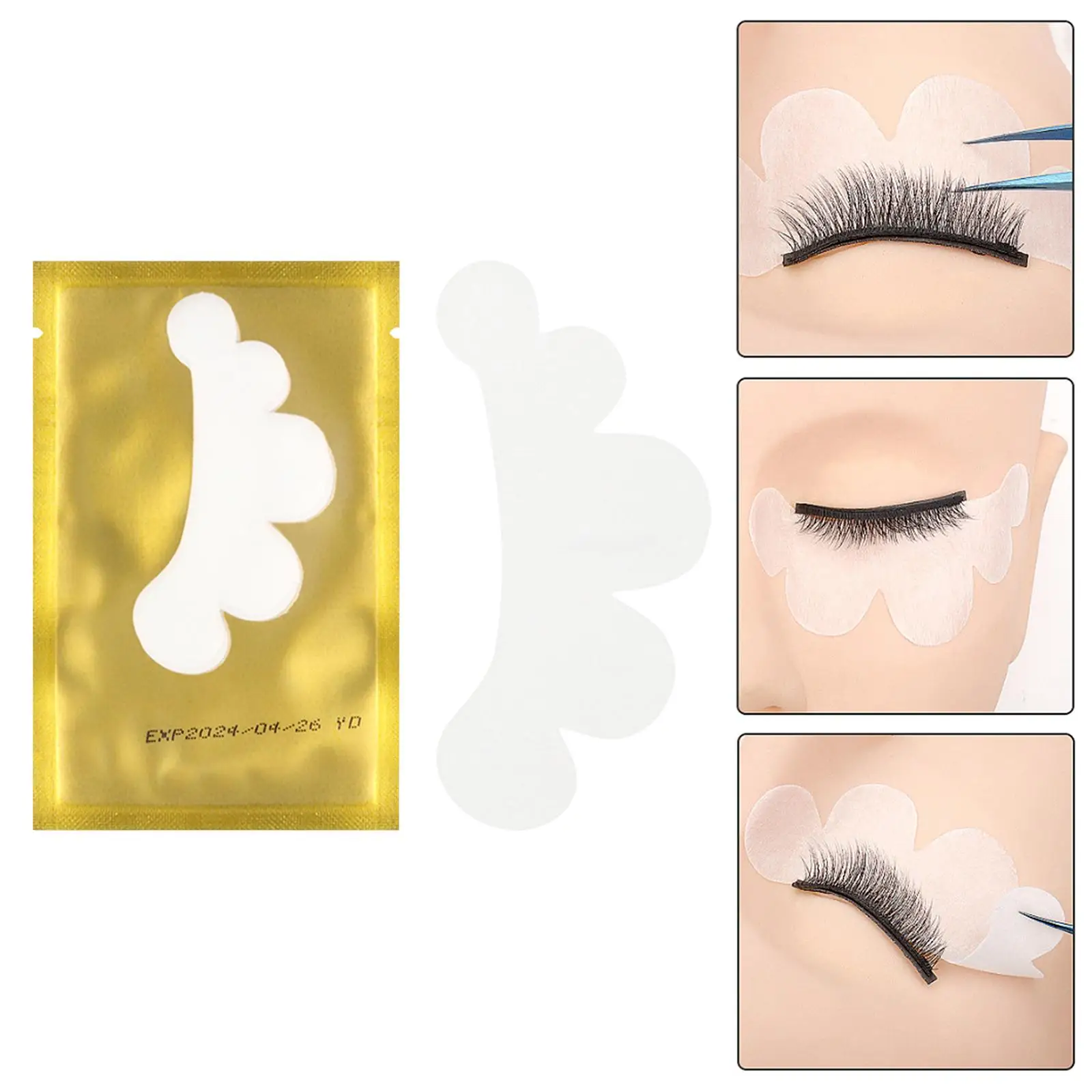 Patch pour les yeux en Hydrogel doux, coussinets sous les yeux, tissu Non tissé pour Extension de cils et greffage de cils, ensemble d'outils de beauté