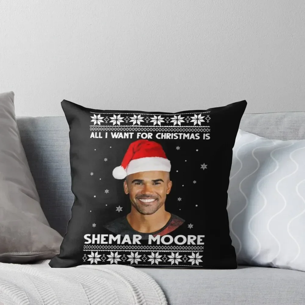 

All I Want For Christmas Is Shemar Moore shirt Throw Pillow covers for pillows Cusions Cover pillow
