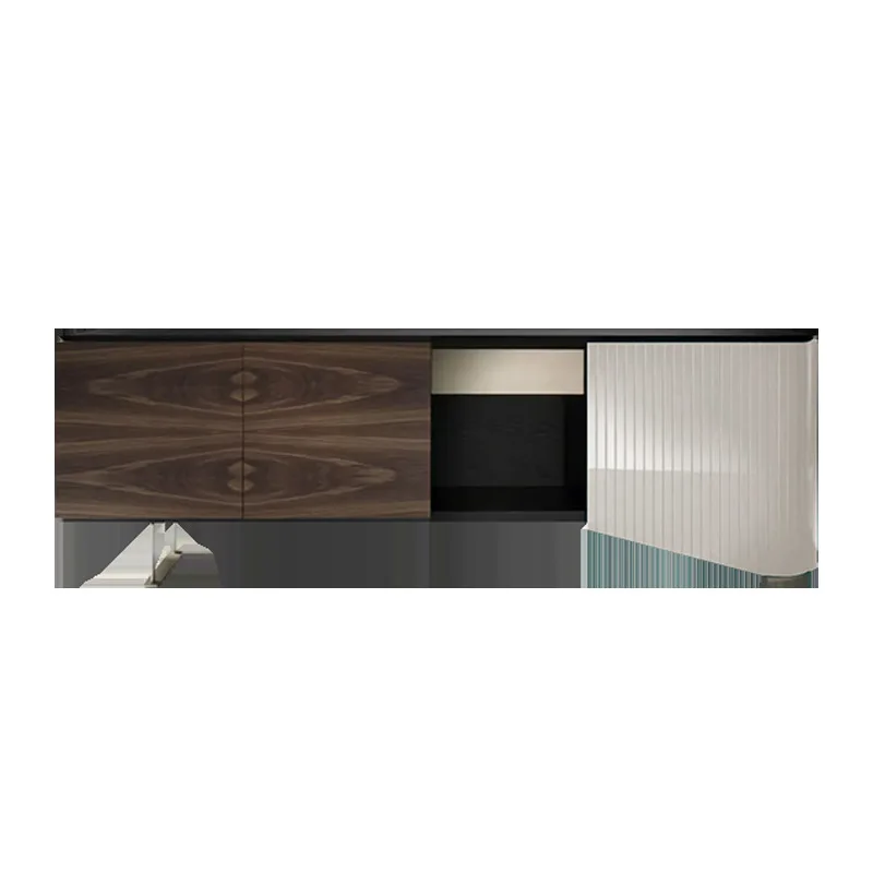 

Italian light luxury dining side cabinet living room home floor locker medieval solid wood high-end TV cabine