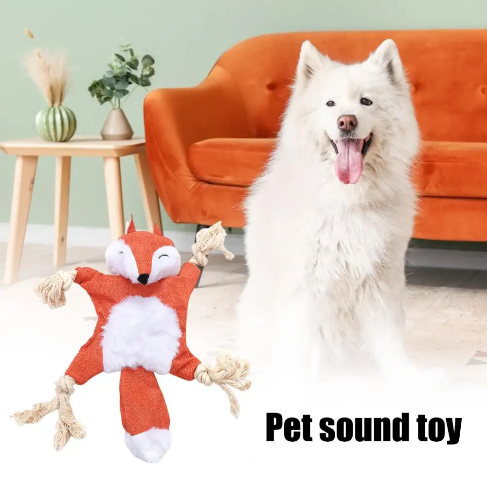 Pet Toy with Sound Paper Plush Pet Toy for Cats Dogs Funny Squirrel Shape Chew Toy Bite-resistant Teeth for Pets Curious Pet