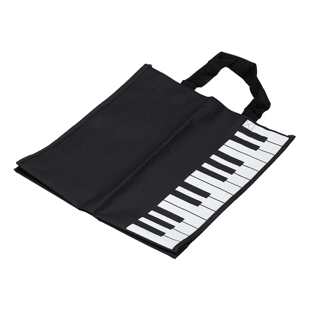 

Piano Keys Music Handbag Tote Shopping Bag 600D Oxford Cloth Black + White 33.2 * 30cm 134g 15 * 9 * 2cm Package 135g