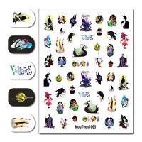 Nail Sticker Mouteen-1065 Villains Disney Evil Princess Nail Sticker Nail Water Sticker for Nail Art Sticker Decal